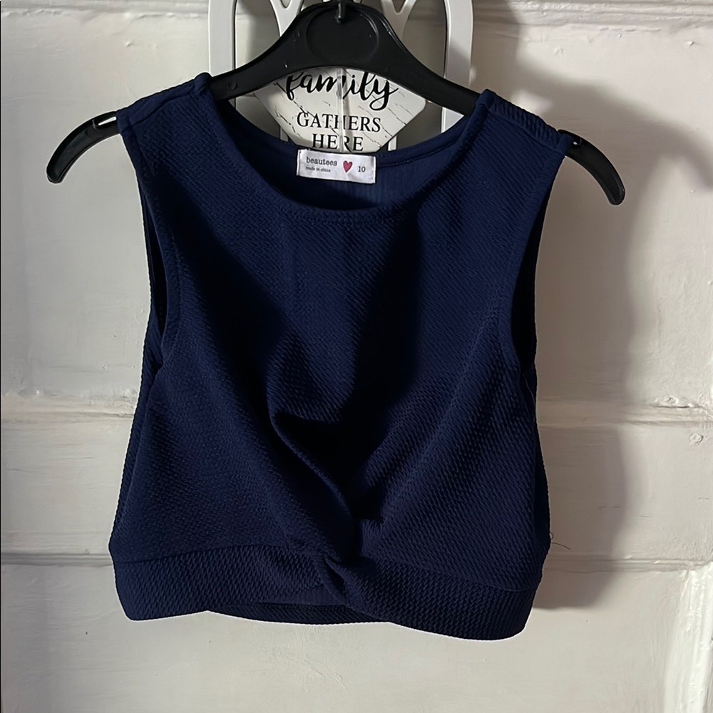 Beautees Blue Crop Top Stylish and Versatile